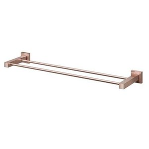 Porta-toalhas Square Duplo 653mm 9000 Cobre Escovado Docol