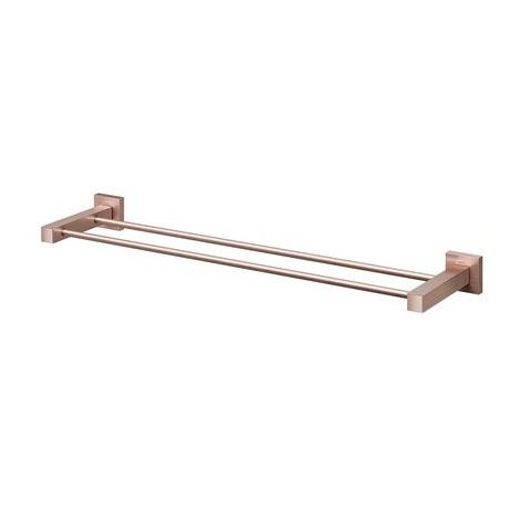 Porta-toalhas Square Duplo 653mm 9000 Cobre Escovado Docol