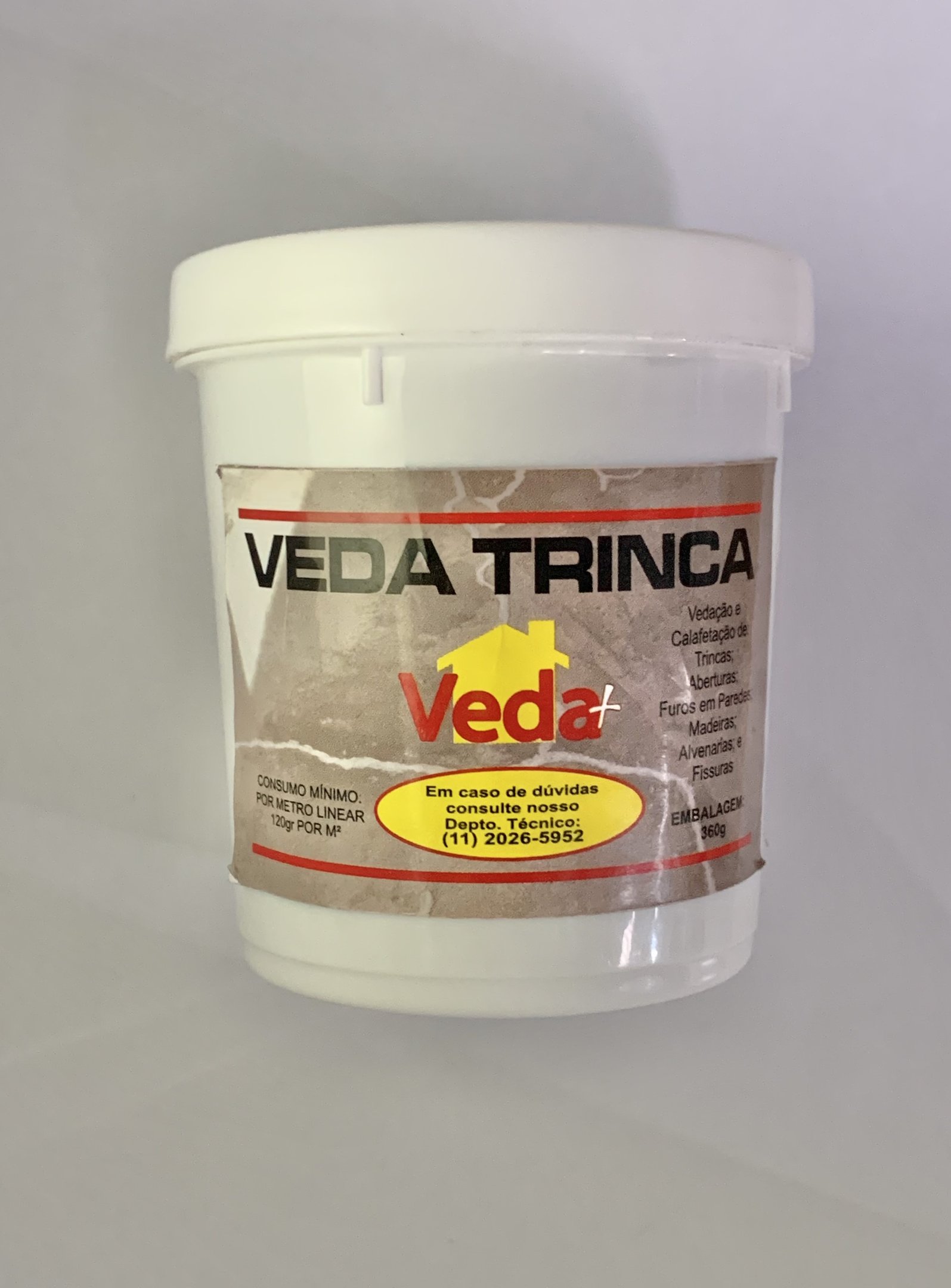 Selante Acrílico Massa Veda Trinca Super Flexível 360gr