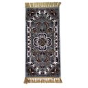 Ver imagem 1 de Tapete Persa Royal Cinza 50x100cm Fio Acetinado - Ideal para Quarto e Sala