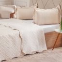 Ver imagem 3 de Kit Cobre Leito Queen Ultra Lisse Lisa New 230x250cm Sandshell