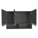 Ver imagem 4 de Armário Aéreo Multiuso 3 Portas com Nicho P/cozinha 100% Mdf Cor:cinza
