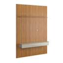 Ver imagem 1 de Home Ripado Supremo 1.8 com Gavetas para Tv até 75 Polegadas Cinamomo com Off White