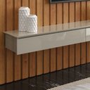 Ver imagem 4 de Home Ripado Supremo 1.8 com Gavetas para Tv até 75 Polegadas Cinamomo com Off White