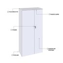 Ver imagem 5 de Armário Alto Fechado com 02 Portas 161,5x80x42cm Wlaf80 Branco Chess