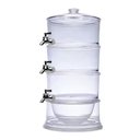 Ver imagem 4 de Suqueira Tripla Dispenser 3 em 1 Grande 10,5 Litros Acrilica Multiuso Empilhavel Independente Kit