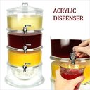 Ver imagem 2 de Suqueira Tripla Dispenser 3 em 1 Grande 10,5 Litros Acrilica Multiuso Empilhavel Independente Kit