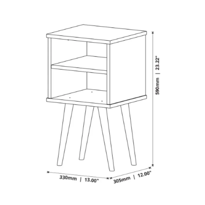 Mesa de Cabeceira Jb 1515 Império Móveiis:branco - 3