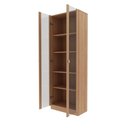 Ver imagem 3 de Armário Estante com 2 Portas de Vidro Me4115 Amêndoa - Tecno