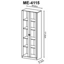 Ver imagem 5 de Armário Estante com 2 Portas de Vidro Me4115 Amêndoa - Tecno