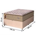 Ver imagem 4 de Cama Box Baú Colchão Casal Probel Molas Guarda Costas Max 138x81cm Branco/bege Bege