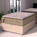 Ver imagem 6 de Cama Box Baú Colchão Casal Probel Molas Guarda Costas Max 138x81cm Branco/bege Bege