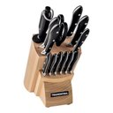 Ver imagem 1 de Jogo de Facas Tramontina em Aço Inox Cabo em Policarbonato com Suporte/cepo em Madeira 14 Peças