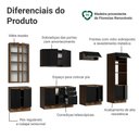 Ver imagem 4 de Armário de Cozinha Completa 340 X 60 cm Rustic/Preto Lux Madesa 04