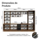 Ver imagem 3 de Armário de Cozinha Completa 340 X 60 cm Rustic/Preto Lux Madesa 04