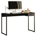 Ver imagem 1 de Mesa para Escritório e Home Office Industrial com 1 Gaveta Lead F01 Preto Fosco - Lyam Decor