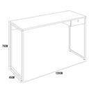 Ver imagem 5 de Mesa para Escritório e Home Office Industrial com 1 Gaveta Lead F01 Preto Fosco - Lyam Decor