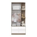 Ver imagem 5 de Guarda Roupa Infantil Labirinto 2 Pts Rustico/branco - Henn