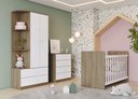 Ver imagem 6 de Guarda Roupa Infantil Labirinto 2 Pts Rustico/branco - Henn