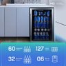 Cervejeira Expositor Vertical Hq Vidro Duplo 125 Litros Preta e Inox Hq-125cevpv - 127v - 9