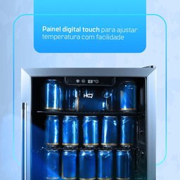 Cervejeira Expositor Vertical Hq Vidro Duplo 125 Litros Preta e Inox Hq-125cevpv - 127v - 7