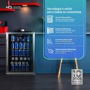 Ver mais imagens de Cervejeira Expositor Vertical Hq Vidro Duplo 125 Litros Preta e Inox Hq-125cevpv - 127v