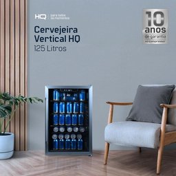 Cervejeira Expositor Vertical Hq Vidro Duplo 125 Litros Preta e Inox Hq-125cevpv - 127v - 10