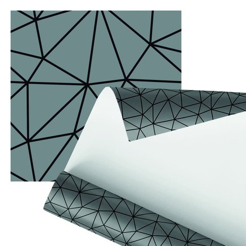 Papel de Parede Adesivo Cinza Escuro Preto Geométrico 2,80m