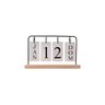 Calendário de Mesa Decorativo Permanente Base de Madeira Aramado Preto - 1