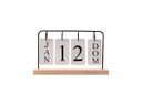 Ver imagem 1 de Calendário de Mesa Decorativo Permanente Base de Madeira Aramado Preto