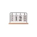 Ver imagem 1 de Calendário de Mesa Decorativo Permanente Base de Madeira Aramado Preto