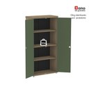 Ver mais imagens de Armário Alto 2 Portas Pivotante 79,2cm x 161,1cm Cinza/Noce Marromle/Salvia
