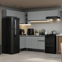 Ver imagem 1 de Armário de Cozinha Completa de Canto 405cm Nice Madesa 02 Cinza