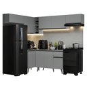 Ver imagem 2 de Armário de Cozinha Completa de Canto 405cm Nice Madesa 02 Cinza