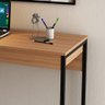 Mesa para Escritório Estilo Industrial 1,20m Me4160 Tecno Mobili - Amêndoa/preto - 2