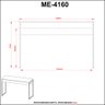 Mesa para Escritório Estilo Industrial 1,20m Me4160 Tecno Mobili - Amêndoa/preto - 4