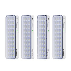 Kit 04 Luminárias de Emergência Led Intelbrás Autônoma Lea 31 com 30 Leds Branco Bivolt