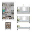 Ver imagem 5 de Quarto de Bebê Completo C/berço Americano 3 em 1 Colchão Ternura Multimóveis Mp4667 Branco/off