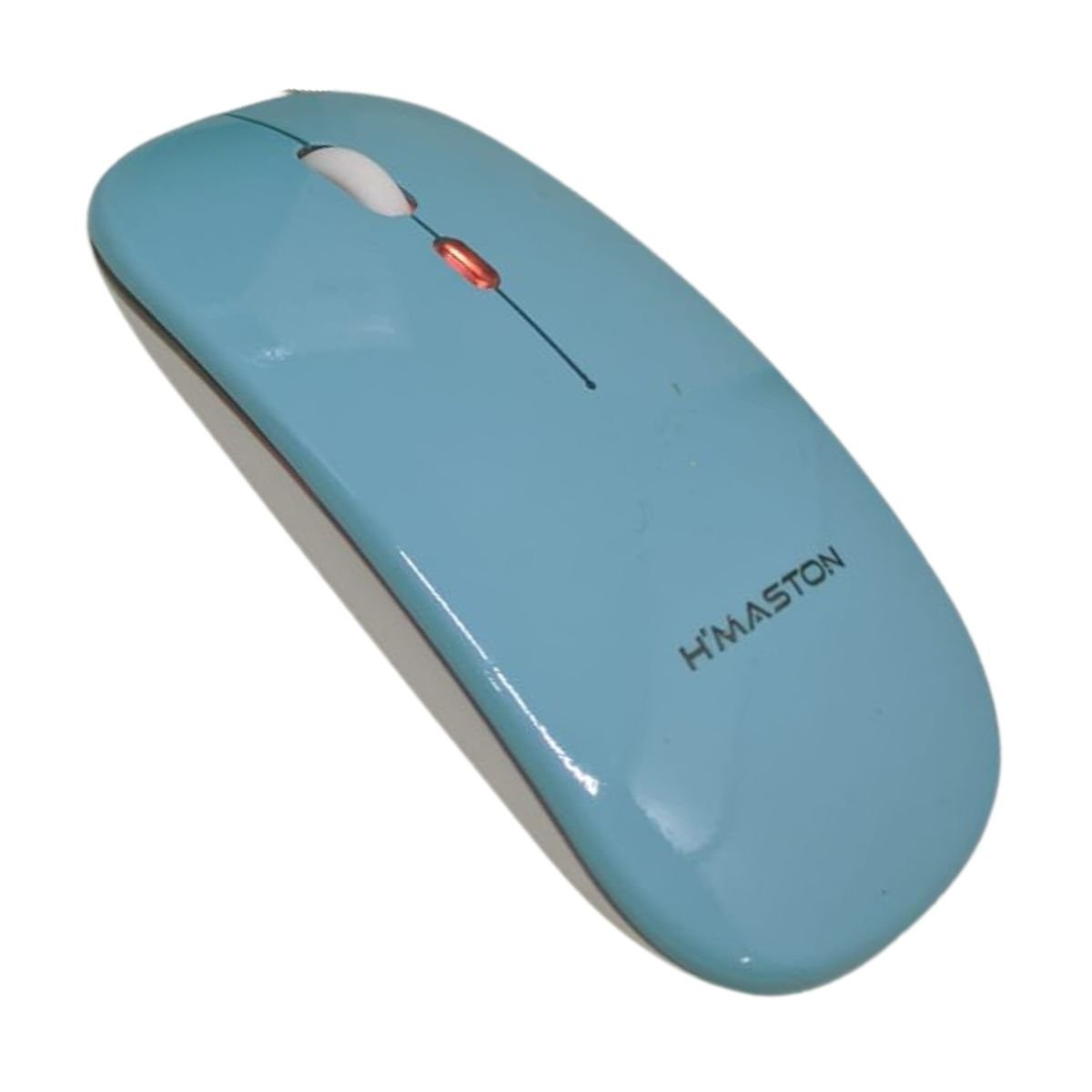 Mouse Sem Fio Recarregável Azul Tiffany Wireless Led Hmaston - 3