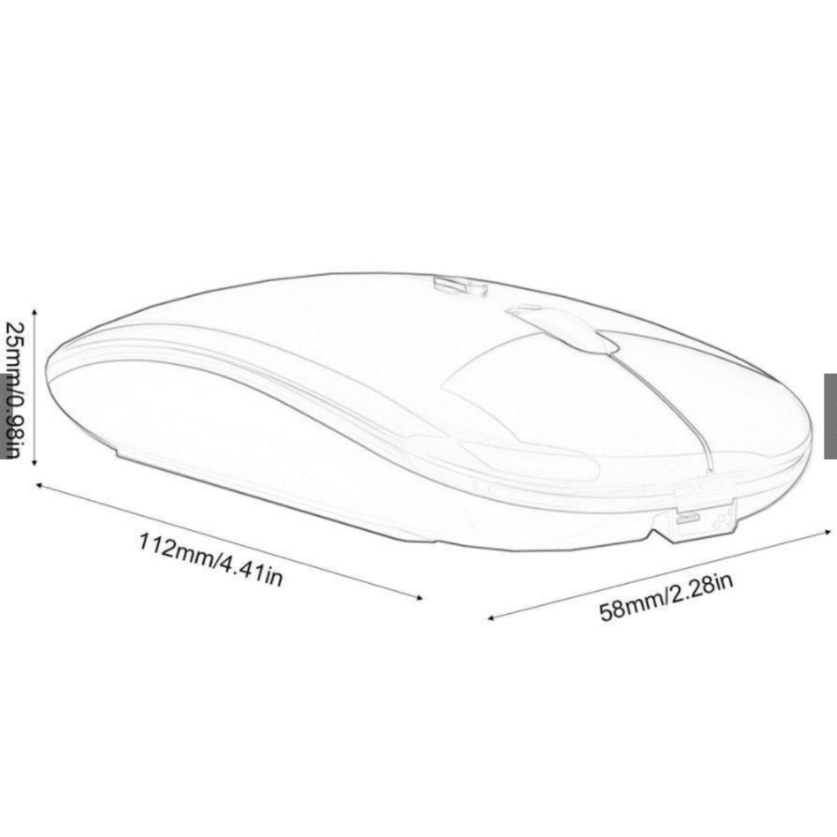 Mouse Sem Fio Recarregável Azul Tiffany Wireless Led Hmaston - 6