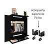 Painel Para Sala Tv Até 50 Polegada Preto Mais Suporte De Tv - 4