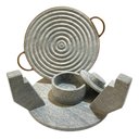 Ver imagem 2 de Churrasqueira de Pedra Sabão Caracol 27cm Cinza Natural