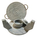 Ver imagem 2 de Churrasqueira de Pedra Sabão Caracol 27cm Cinza Natural