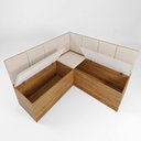 Ver imagem 6 de Conjunto Canto Alemão Baú com Mesa e 2 Cadeiras Scoth MDF Bege