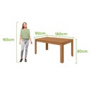 Ver imagem 4 de Conjunto Sala de Jantar Mesa Athenas 180 Tampo no Glass com 6 Cadeiras Apogeu - Lopas Amendoa Clean 