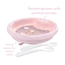 Kit Alimentação Introdução Alimentar Bebê Ursa Rosa Menina - 3