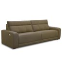 Ver imagem 2 de Sofá 3 Lugares Rettrátil Reclinável Elétrico 254cm Mazi L06 Couro Verde Musgo - Lyam Decor