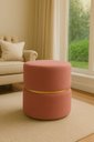 Ver imagem 1 de Puff Cinta no Meio Decorativa Rosa Linho