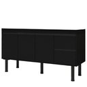 Ver imagem 1 de Gabinete Madeira Color 1,44 Metros Preto/preto - 276 - Primatto Gabinete Madeira Color 1,44 M Preto/
