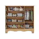 Ver imagem 5 de Cômoda Infantil 95cm 1 Porta com Vidro e 4 Gavetas Suspiro Multimóveis Mp4459 Madeirado/off White